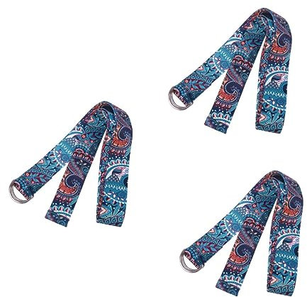 BESPORTBLE 3 Stücke 183x3 8 cm Yoga Extend Strap Stretch Band Yoga Tragbare D-Schnalle Für Gymnastik Tägliche Übung Physikalische Therapie