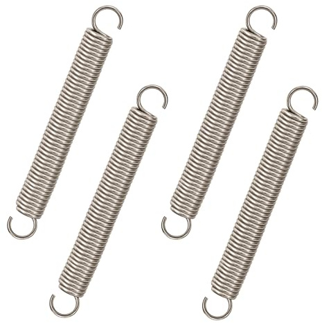 GUNGY Zugfedern mit Haken Edelstahl Spannfeder Zugfeder 90mm Außendurchmesser 10mm Drahtdurchmesser 1,6mm Maximale Zugkraft 8KG 1,6x10x90mm 4 Stück