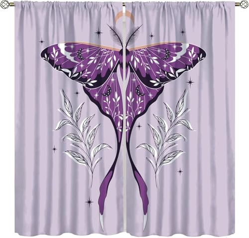 Kinder Verdunkelungsvorhänge Blumenpflanze 3D Polyester Ösen Vorhang, Für Wohnzimmer Schlafzimmer Kinderzimmer Junge Mädchen Zimmer Blickdicht Schallschutzvorhänge 2Er Set 220 (B) X 215 9426352083637