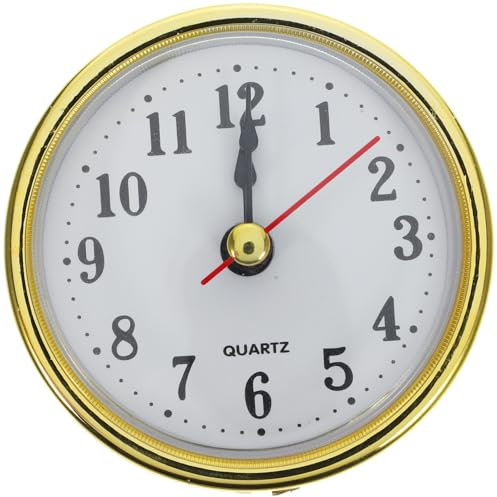 Gadpiparty Eingebetteter Uhrkopf DIY-Uhreneinsatz Wecker Flip- modern Küchen Wanden Einfache Zahlen Einsetzbare runder eneinsatz runder kopfeinsatz Quarzwerk Plastik