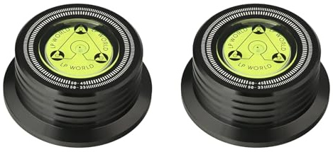 MQODLFP 2 x Aluminium-Vinyl-Schallplattengewicht, HiFi, 50 Hz, LP-Disc-Stabilisator, Plattenspieler, Vinyl, Aluminiumlegierung, Gewichtsklemme, Schwarz