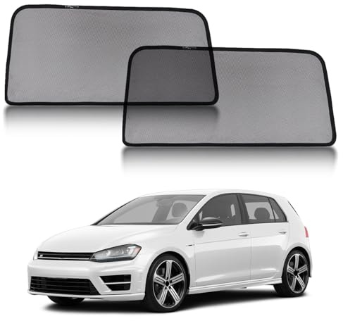 Sonnenschutz für VW Golf 7 2013-2020 Seitenscheiben, Magnetisch, ZATOOTO | 2 Stück, Einfache Montage, Fenster bleiben nutzbar, Optimale Belüftung, Insektenschutz, Faltbar, Netz, Camping