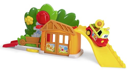 Dickie Toys ABC - Flower Fun House Auto-Garage (62x23 cm) - buntes Autohaus ab 1 Jahr inkl. Spielzeugauto, Rampe und Funktionen, Spielzeug für Babys und Kleinkinder ab 12 Monate