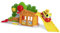 Dickie Toys ABC Flower Fun House Garage de voiture (62 x 23 cm) – Maison de voiture colorée à partir de 1 an avec voiture jouet, rampe et fonctions, jouet pour bébés et tout-petits à partir de 12 mois