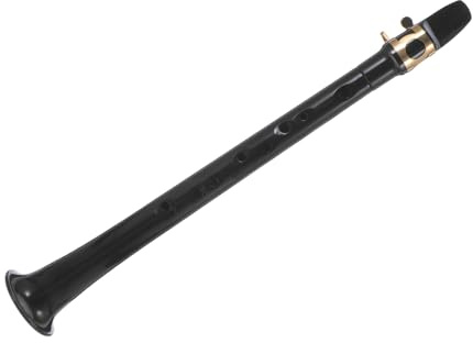 Handgefertigtes Tragbares 8-loch Taschensaxophon aus Kunststoff Schwarz | Kleiner Saxophon, Kleines Holzblasinstrument, Handgefertigt und Tragbar, für Sammler, Schwarz