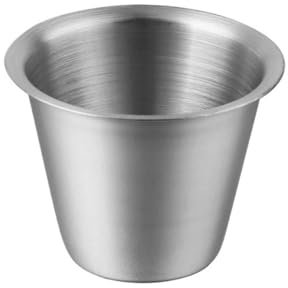 NexaGeniX gravy boat 304 Stainless Steel Pudding Cup 90ml Baking Ingredients Ingredients Cup Gravy Boat Milk Cup Can Be Put in the Oven gravy boat fat separator(Silver)