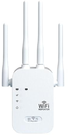 Ripetitore wireless, Wifi Extender, 1,2 Gbps Home Signal Booster, Router a 4 port network con porta Ethernet Gigabit, doppia banda 5GHz/2,4 GHz per casa