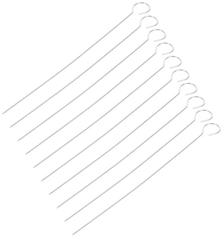 TOYANDONA Lot de 30 Brochettes en Métal Inoxydable pour Barbecue, Faciles à Nettoyer, Résistantes Griller Viandes et Légumes en Extérieur