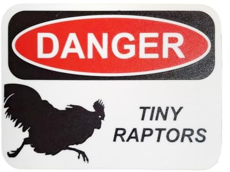 Cartel de advertencia de aves de precaución, gallinero – 3D impreso advertencia decoración para granja jardín granero