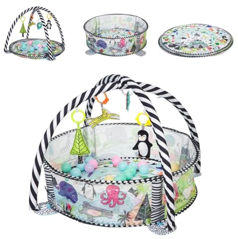 Kikkaboo Arco giochi 30 palline Tappeto da gioco Piscina con palline Giocattoli rimovibili, colorazione: