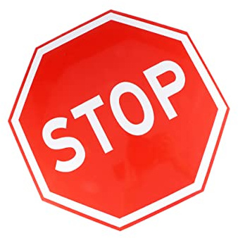 PRETYZOOM Panneau Arrêt Stop Signalisation Routière Sécurité Arrêt Panneau De Rue Indicateur Routier Routier