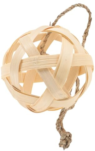 Supvox Hängender Futterball Aus Bambus Für Kaninchen Und Hamster Sicherer Kauspielzeug Futterspender Freies Weidegras Spiel Für Kleintiere Im Käfig
