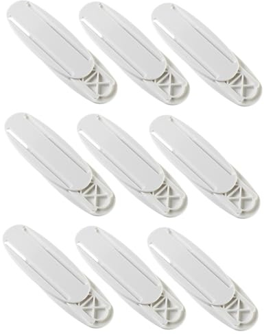 SEWACC 9 Pairs Socket Holder Wall-Mounted Power Strip Fixator Self-Adhesive Cable Organizer for Home Kitchen Office Traceless Easy Installation Socket Hanging Patch Panel Stand