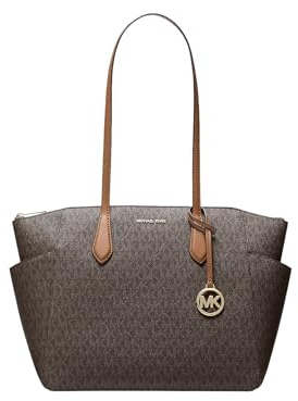 Michael Kors Marilyn Medium Signature Logo Tote Bag Brown