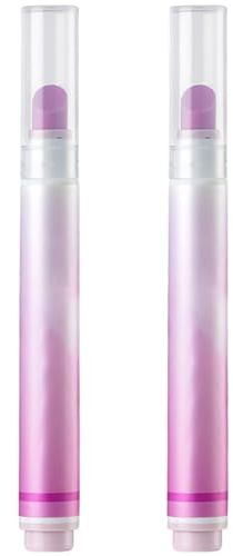 2 Stück Nagelpflegestift, 3-in-1 Nagelhautölstift für Nägel, befeuchtet, stärkt Nagelhautschieber mit Keramikspitze für Hängenägel, Nagelpflege, Öl, für Nägel, Schieber