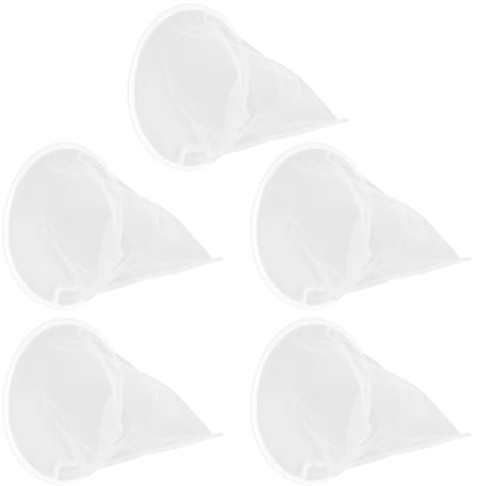 TOVINANNA Bolsas de Filtro de Colador de Miel 5 Unidades, Bolsa de Malla Ultrafina de Nylon Doble Capa, Filtro de Embotellado para Miel y Leche de Nueces, Reutilizable para Extracción