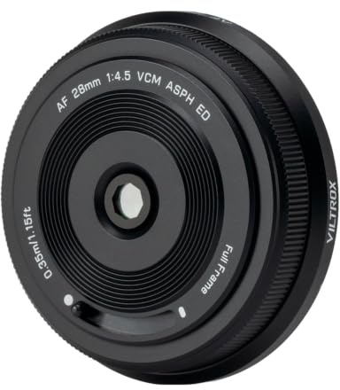 VILTROX AF 28 mm F4.5 fullformat pancake-objektiv för L-mount-kamera, autofokus chipsstorlek ultratunn fullformatsobjektiv för Lumix-kameror, osv