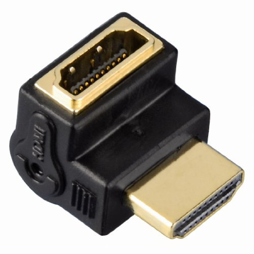 Hama HDMI™ Winkel Adapter High Speed (90° Winkel, HD ready, HDMI™-Stecker auf HDMI™-Buchse, vergoldete Kontakte) schwarz