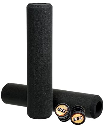 ESI Grips Chunky - Silicone MTB Grips - Ultimate Comfort and Control for Mountain Bikers and E-Bike Riders, Durable Bicycle Handlebar Grips for a Smooth Ride (Black)