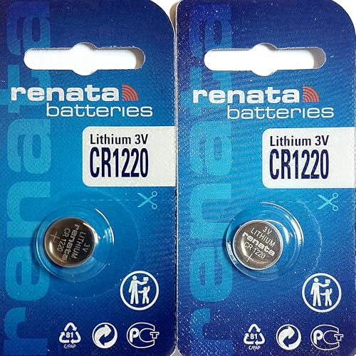 Twin Pack - 2 X Renata Cr1220 3V Lithium Coin Cell Batteries by Renata