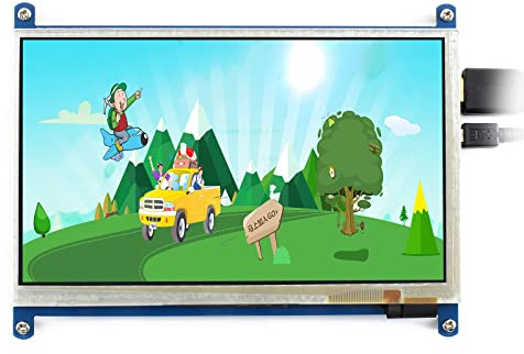 Waveshare 7 inch 800*480 Capacitive Touch Screen LCD Display HDMI Interface Custom Raspbian Angstrom Supports Various Systems for All Version of Raspberry pi Beaglebone Black Banana Pi / Banana Pro Video Photo Module