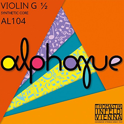 Thomastik Einzelsaite für Violine ALPHAYUE 1/2, Mensur 283mm/11.1 Nylonkern - G-Saite Synt./Monel
