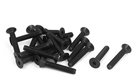 sourcing map 20 Stück M5 x 30mm Senkkopfschrauben Metrisch Flachkopfschrauben Senkkopfschrauben mit Innensechskant Schwarz | Flachkopfschrauben Senkkopfschrauben, Mit Innensechskant