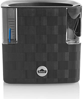 Dehner Blumentopf Mona mit Bewässerungssystem, 14 x 14 cm, Kunststoff, schwarz