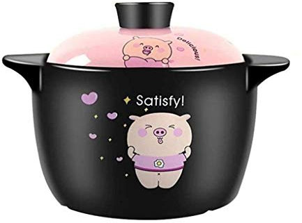 Cocotte, Casserole en Argile Pot à Ragoût en Terre Cuite Casserole en Céramique Casserole en Argile Pot De Cuisson à L'oignon Pots à Soupe Coréenne Bibimbap Pot à Soupe, Capacity 2.8L