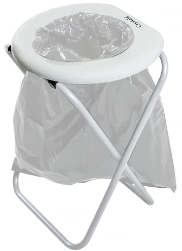 Crystals® Folding Toilet Seat, Outdoor Portable Toilet Chair for Camping Park Travel Fishing
