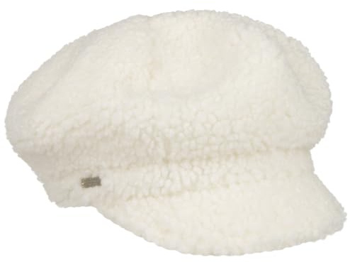 Seeberger Teddy Fur Ballonmütze Schirmmütze Damencap Wintercap Kunstfellcap Baker-Boy-Mütze Damen - mit Schirm, Futter Winter Herbst-Winter - One Size weiß
