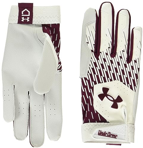 Under Armour Herren Baseball-Handschuhe zum Aufräumen, (106) Weiß/Kastanienbraun/Kastanienbraun, X-Large