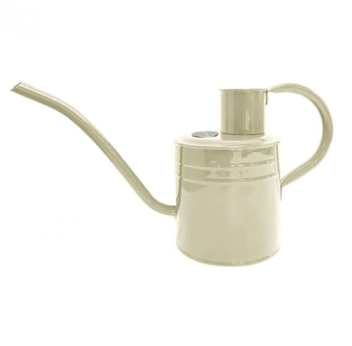 Kent & Stowe 1L Gießkanne für den Innenbereich in Vintage Creme, rostbeständige verzinkte Gießkanne mit Griff und langem Auslauf, Klassische Ganzjahresgartengeräte aus Stahl