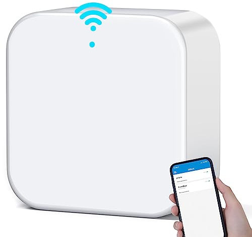 Zowill Smart Lock WiFi G2 Gateway, Remote Control & Management for Smart Door Lock Via DDLock APP, Wi-Fi Bridge Compatible with Alexa & Google Home for Voice Control