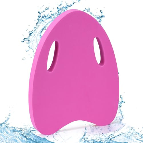 Swimming Kickboard for Kids, Swimming Training Aid Kickboard with Handrail Hole, Safety Swim Board Auxiliary for Children, Practising Swimming Kickboard for Beginners Summer Pool Party (Pink)