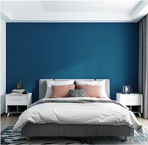 Marineblau Vliestapete 9,5 m x 0,53 m Einfarbig Wandtapete Einfarbige Farbe Tapete Poster Wanddekoration für Wohnzimmer Küche Schlafzimmer Büro Hotel