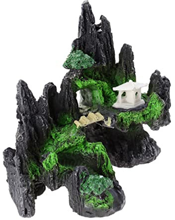 YARNOW Aquarium-Dekoration Künstlicher Felsengarten Für Aquarien Landschaftszubehör Aus Kunstharz Aquarien-Berg Steingarten-Ornament Für Aquarienlandschaftsgestaltung