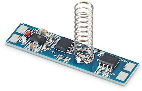 ZOREI Dimmer Touch LED per Profilato Alluminio, Con Memoria Anche Dopo Interruzione Corrente, 12V 24V 4A, Dimensione 40X10X2mm (1)