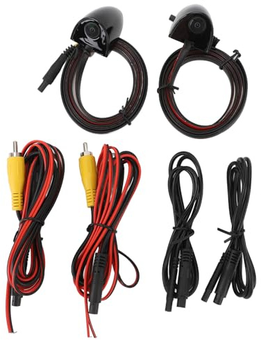 Auto-Seitenansicht-Kamera, Nachtsicht, Wasserdichte Bandmontage für Auto-Überwachungssystem (BLACK)