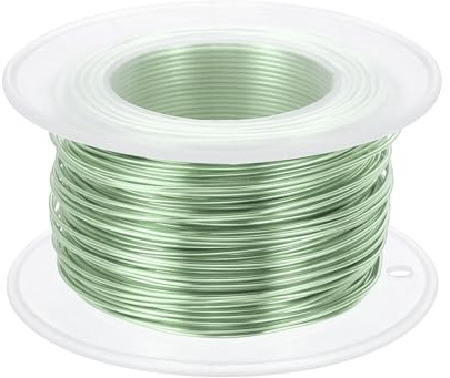PATIKIL 20 Gauge 0,8mm Filo di Alluminio Artigianato, 98,4 Piedi Filo Metallico Armatura Flessibile per Creazione Gioielli Avvolgimento Metallo Fai Da Te, Verde Erba