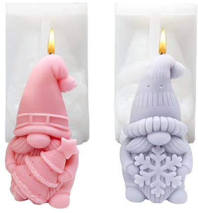 Silicone moule lingette de Noël, moule en silicone 3D moule de moulage bougie de Noël moule de moulage moule de moulage en silicone moule de moulage lingette de plâtre moule de moulage décoration de N
