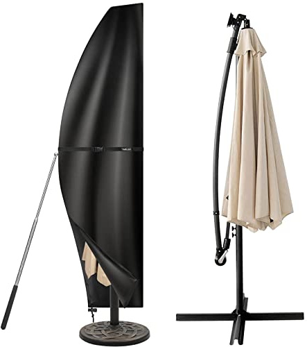 Tavaler Sonnenschirm Schutzhülle 2-3 M mit Stab (210x45/75/32cm) | Sonnenschirmhülle Wasserdicht Ampelschirm Schutzhülle Winddicht Ampelschirm Hülle Reißfest UV-Anti Sonnenschirm Abdeckung