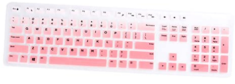 Gadpiparty Silicone Keyboard Protector Protective Film Cover for Key Keyboard for Wired Gaming and Pink Wireless Use