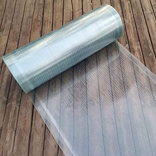 IBOWZ Polycarbonatplatten, Transparente Wärmedämmplatten für Tageslicht, 0,8 mm Glasfaserplatte, leicht zu biegen und zu schneiden, regenfester UV-Schutz, für Gewächshausüberdachungen und Carports