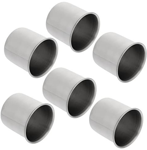 Garneck 6 Piezas Taza De Medicina De Acero Inoxidable Copa De Recogida De Muestras Vaso Medidor De Escala Vaso Medidor De Acero Inoxidable Medidas Tazas 304 Silver