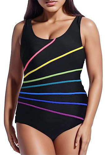 Maillots Une Pièce Femme Tankini Maillot'de Bain Maillot Transbronzant De Ronde Grande Taille 52 54 56 Tankinis Gainant Ventre Plat Push Up Rembourré Grossesse Amincissant Robe 1 Ete Maternité
