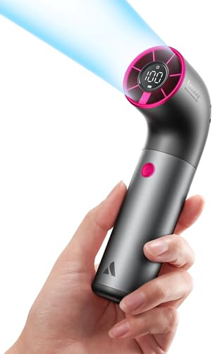 Aecooly Handheld Fan Portable Mini Powerful 15HMax Cooling Time-Grey&Purple | Turbo Fan 19000 RPM High Speed Aero Ultra,7 Speeds Aluminum Case,Pocket Rechargeable Small Travel GIfts for Women