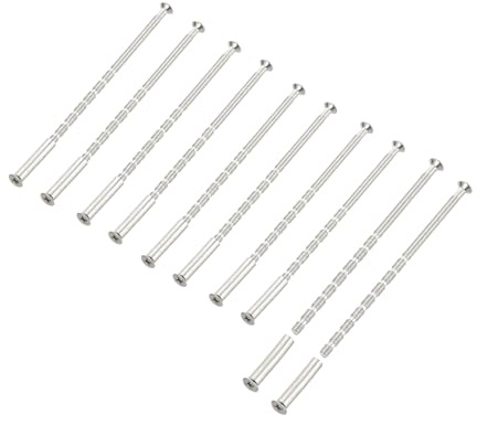 PATIKIL Tornillos para manija de puerta M4 x 100, juego de 10 tornillos para manija de gabinete para tirador de cajón con manga M4 x 25 pernos para perilla de palanca de puerta