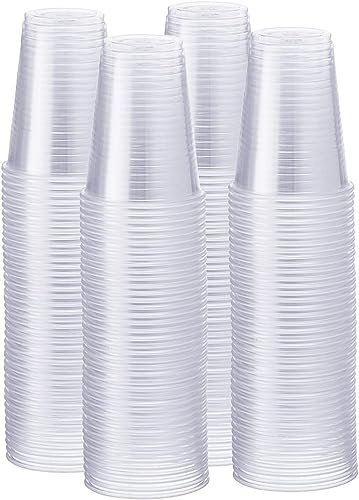 VIVAAS 200 X 7oz Clear Plastic Cups Disposable Drink Drinking Cups for Water Coolers, Travel, Camping, Offices, Home, Picnic, Everyday Use Parties and Events 180ml Durable Disposable Glasses