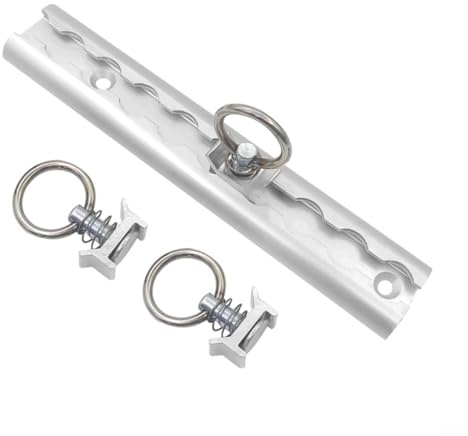 GANCEI Riel de amarre de aluminio con 2 anillos de tracción de 500 mm para asegurar cargas en remolques, camiones, furgonetas, caravanas